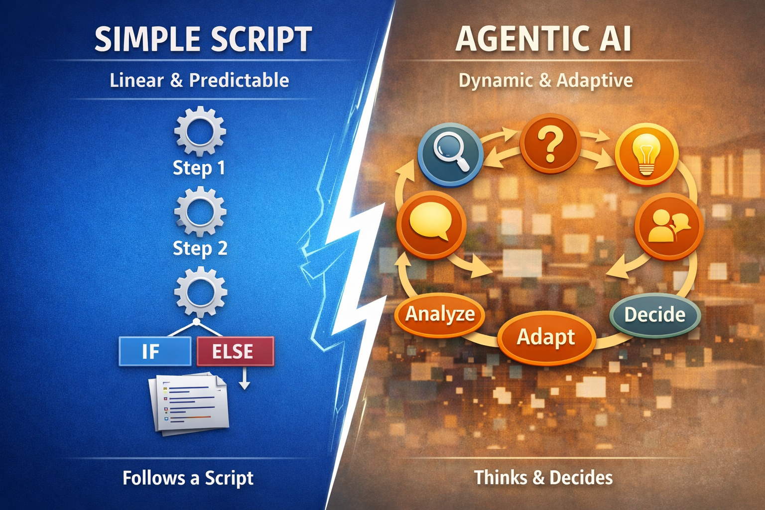 Simple script vs agentic AI